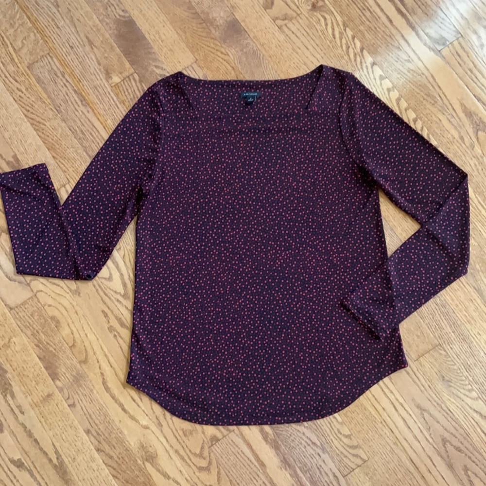 Ann Taylor long sleeve square next top